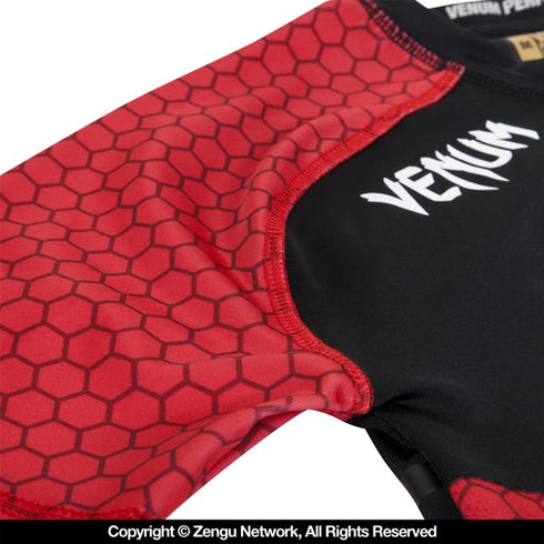 Venum-"Absolute" Short-Sleeve Compression Shirt (Black/Red)-11